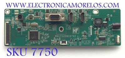 MAIN PARA MONITOR HP ORIGINAL / NUMERO DE PARTE R3527-2592-0150 / R017122810792 / PANEL LM270WF7 (HS)(AK1) / MODELO HP M27F FHD